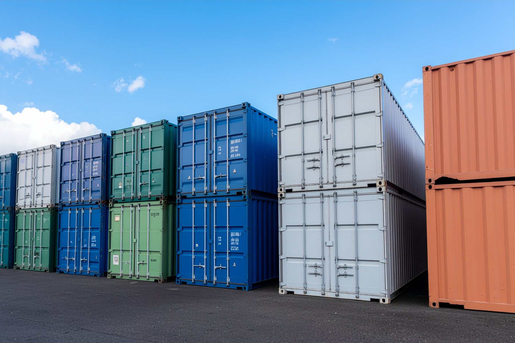 Shipping container yard at port